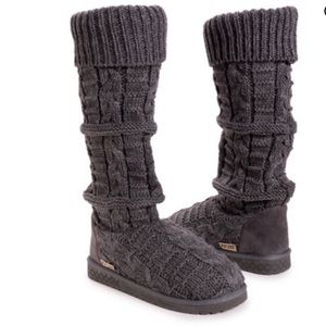 Muk Luks Women's Shelly Marl Knit Sweater Boots 10